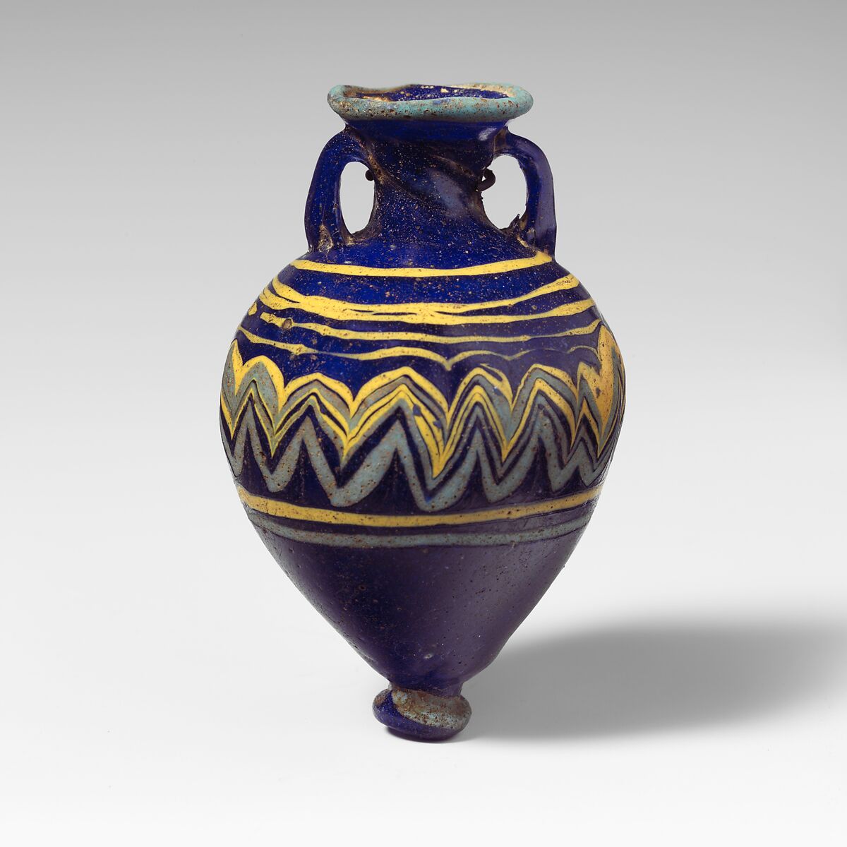 Glass amphoriskos (perfume bottle), Glass, Greek, Eastern Mediterranean 