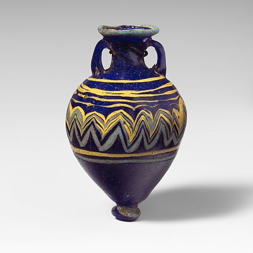 Glass amphoriskos (perfume bottle) | Greek, Cypriot | Late Hellenistic ...