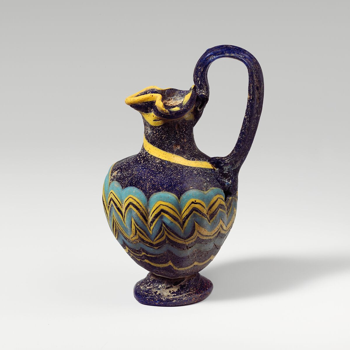 Glass oinochoe (perfume jug), Glass, Greek, Eastern Mediterranean 