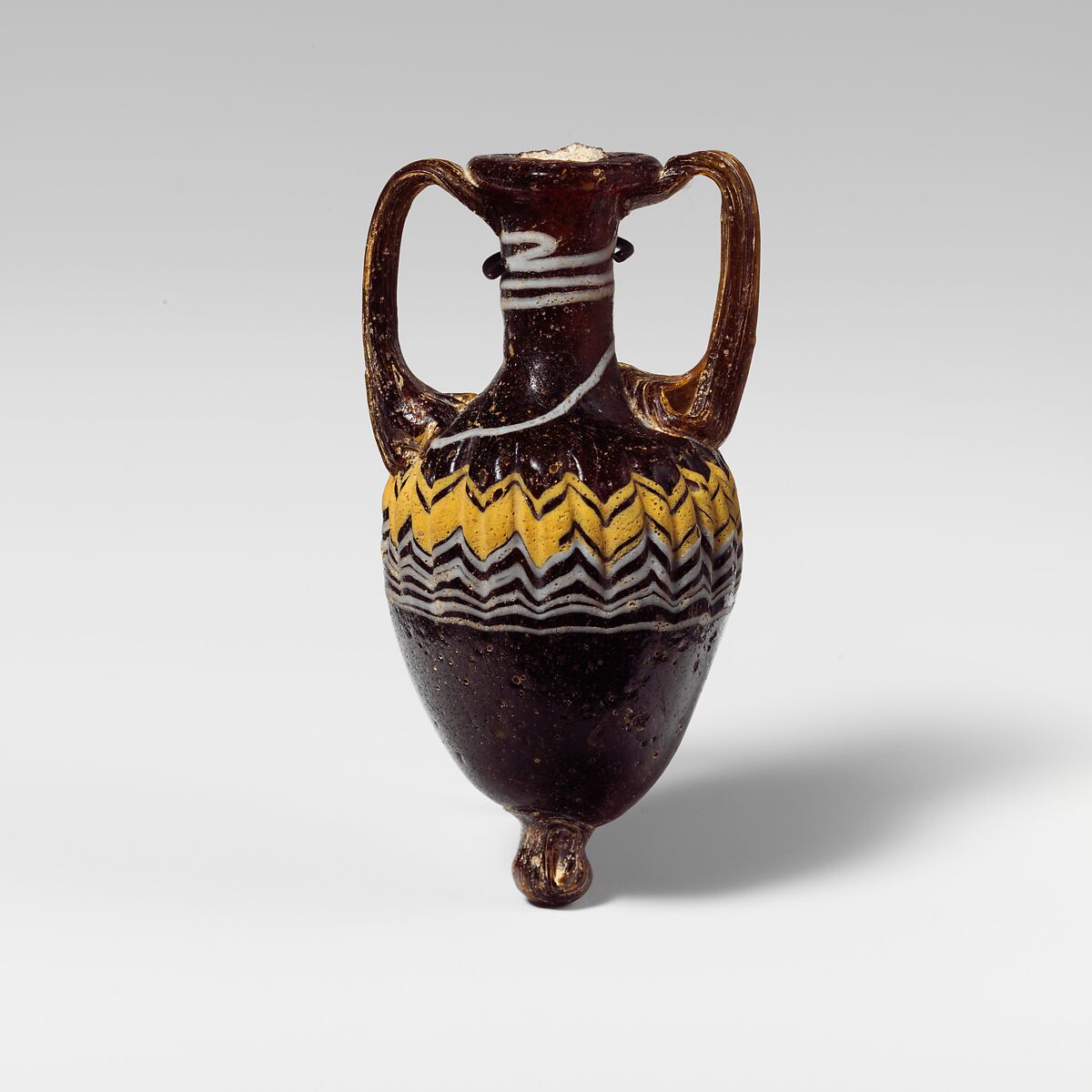 Glass amphoriskos (perfume bottle), Glass, Greek, Eastern Mediterranean 