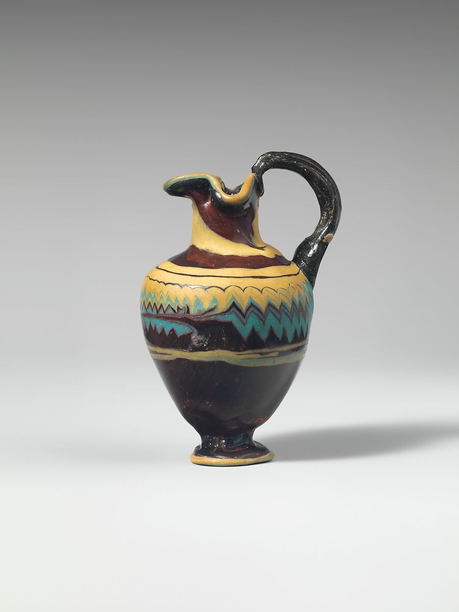 Glass oinochoe (perfume jug), Glass, Greek, Eastern Mediterranean 