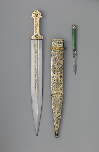 Dagger (<i>Qama</i>) with Sheath and Utility Knife