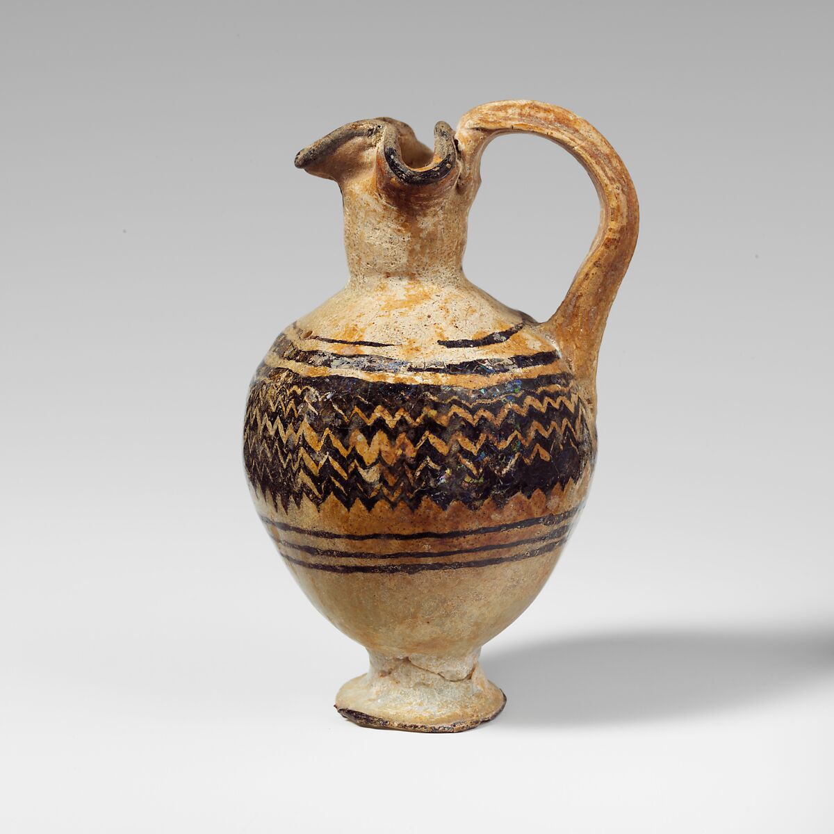 Glass oinochoe (perfume jug), Glass, Greek, Eastern Mediterranean 