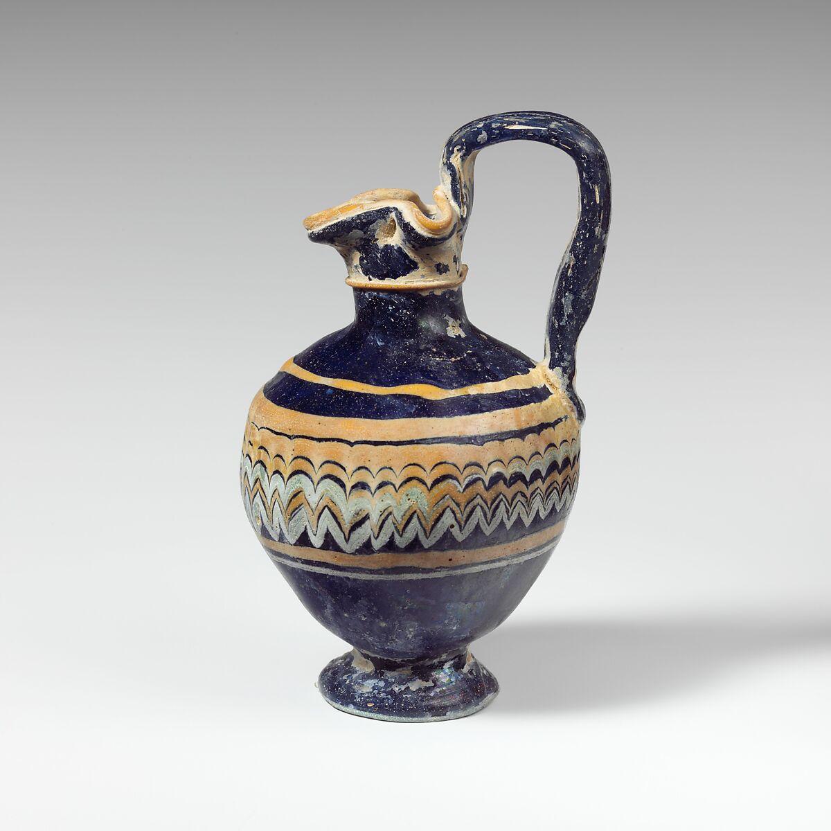 Glass oinochoe (perfume jug), Glass, Greek, Eastern Mediterranean 