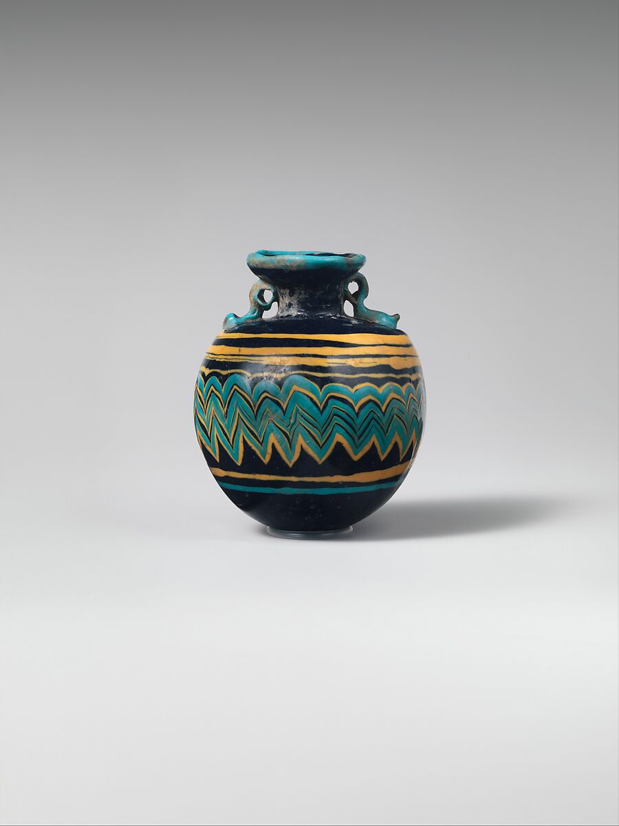 Glass aryballos (perfume bottle), Glass, Greek, Eastern Mediterranean 