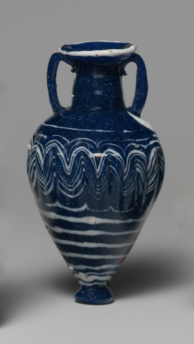 Glass amphoriskos (perfume bottle), Glass, Greek, Eastern Mediterranean 