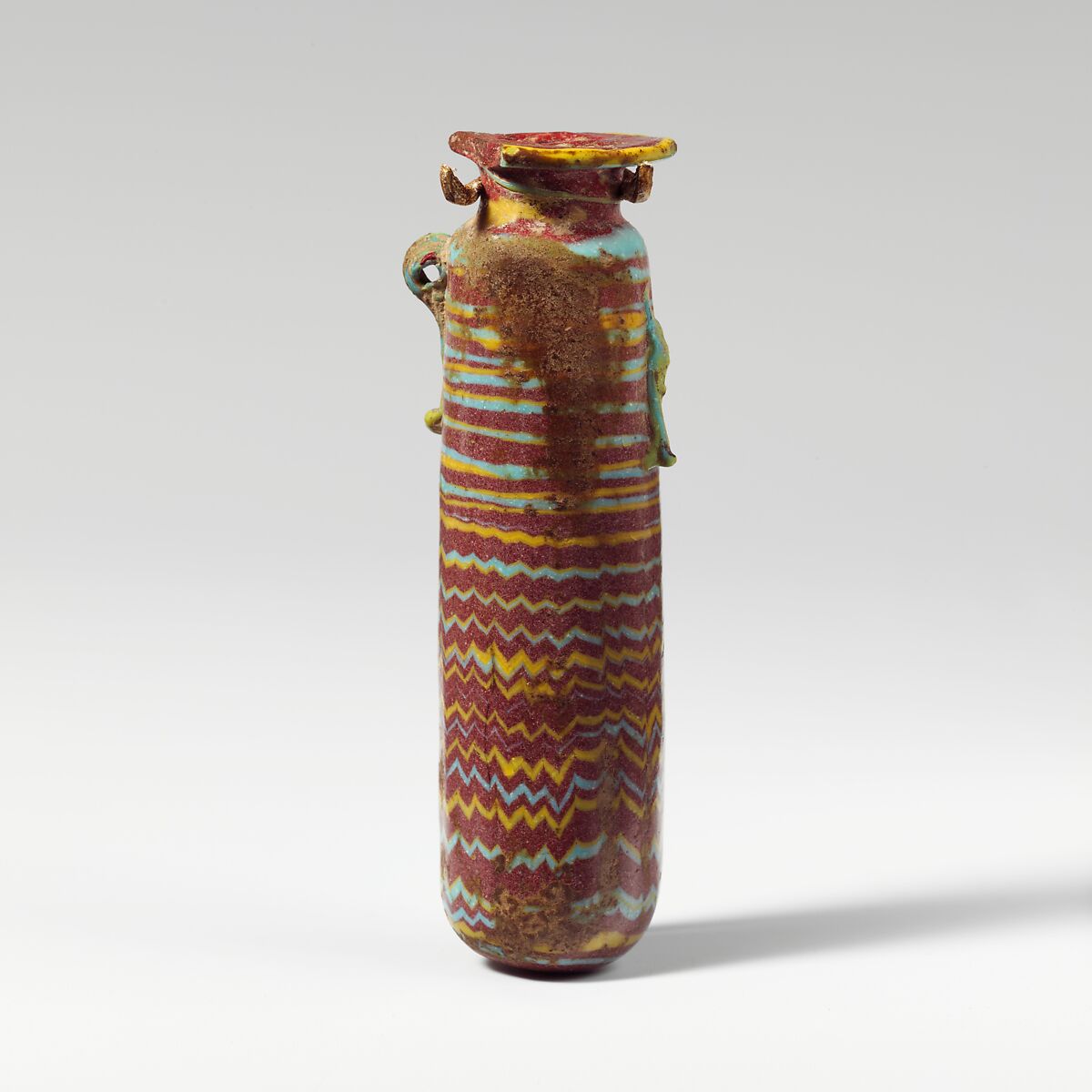 Glass alabastron (perfume bottle), Glass, Greek, Eastern Mediterranean 