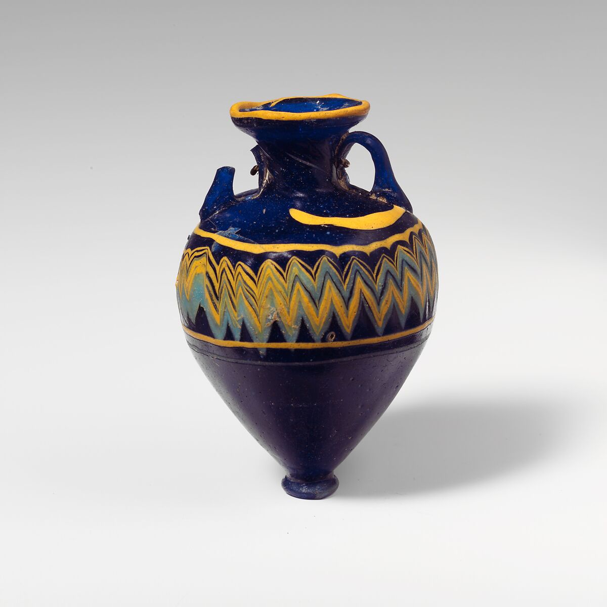 Glass amphoriskos (perfume bottle), Glass, Greek, Eastern Mediterranean 