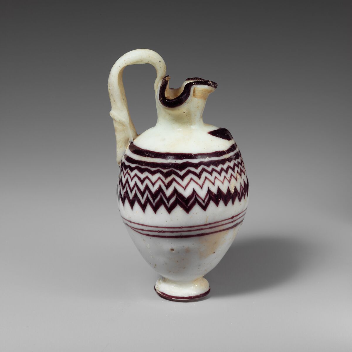 Glass oinochoe (perfume jug), Glass, Greek, Eastern Mediterranean 