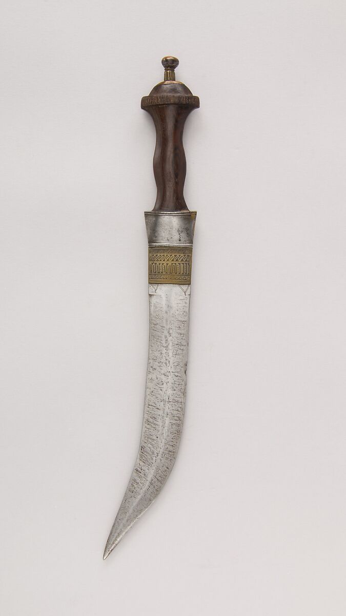 Dagger, Steel, brass, wood, copper, Indian