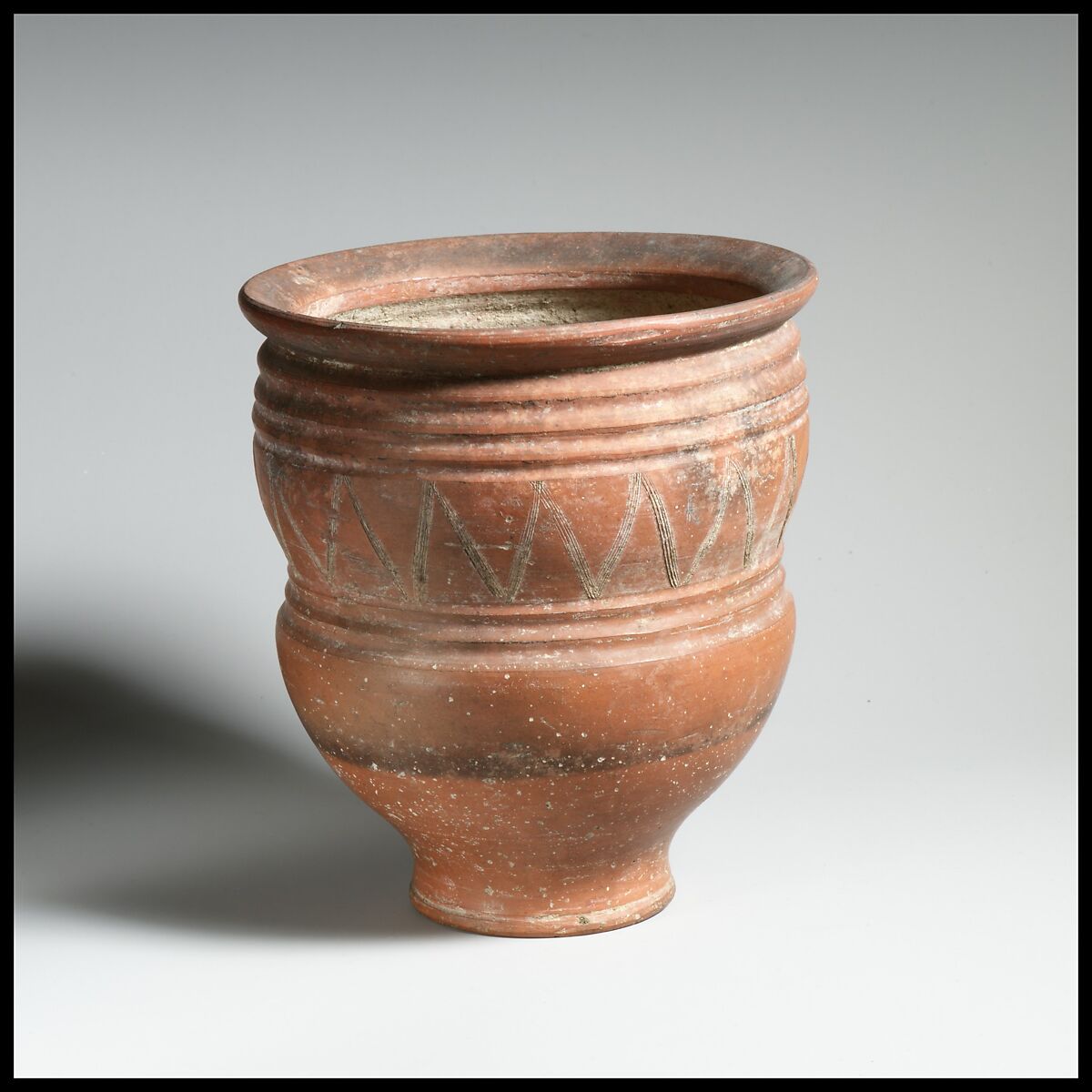 Bowl, molded, Terracotta, Roman 