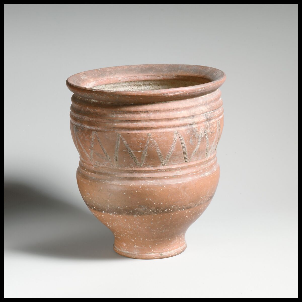 Bowl, molded, Terracotta, Roman