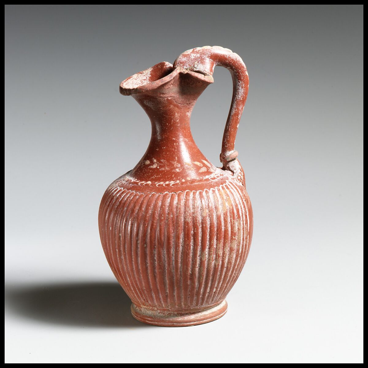 Oinochoe, Terracotta, Greek, South Italian, Apulian 