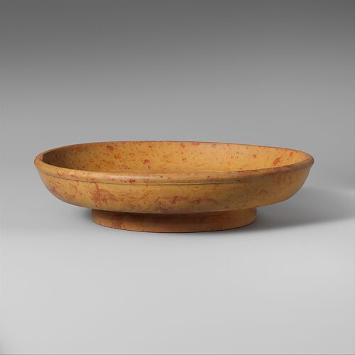 Terracotta marbled slip ware bowl