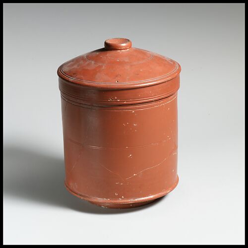 Terracotta pyxis (box) with lid