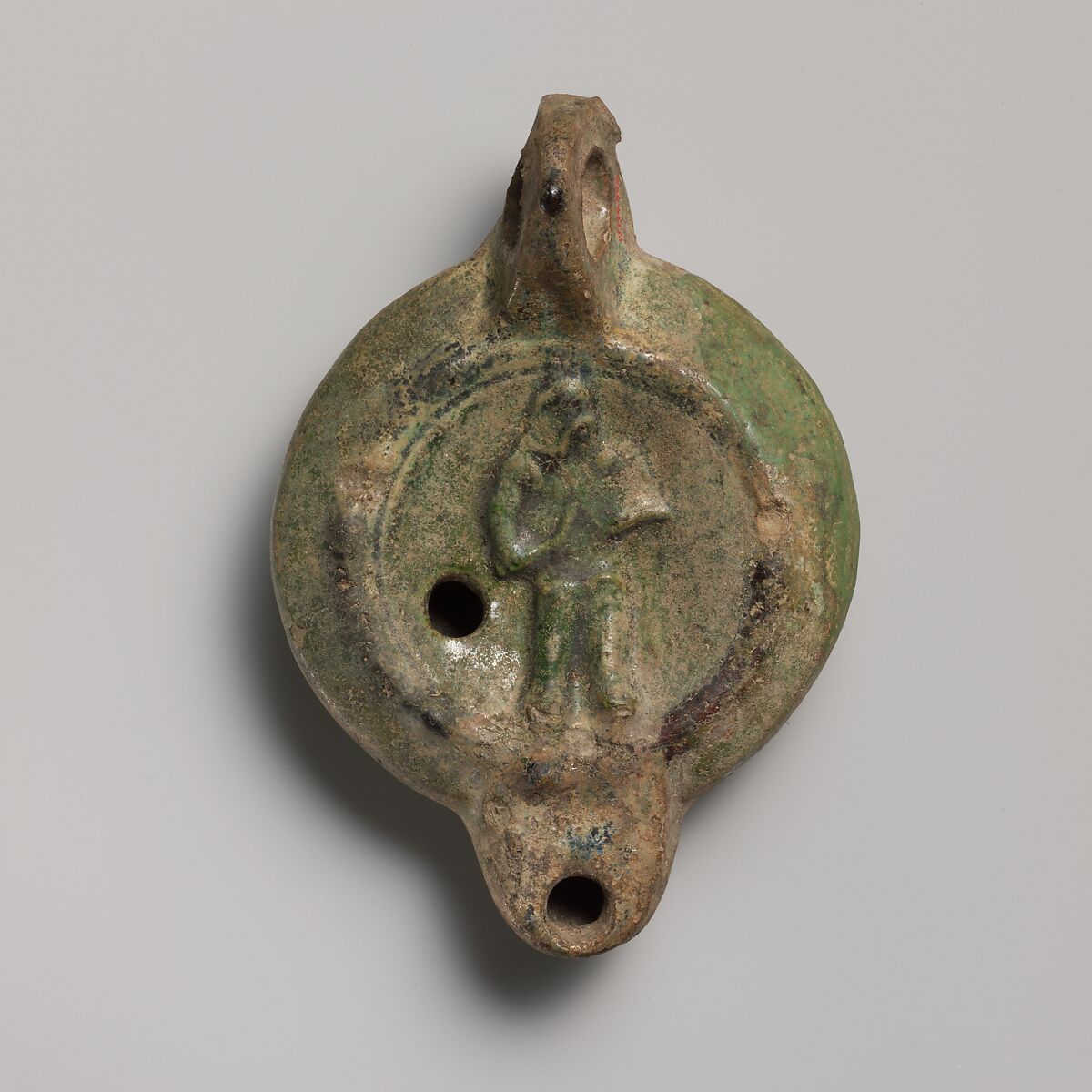 Terracotta lamp, Terracotta, Roman 