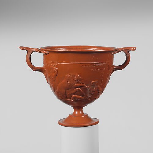 Terracotta scyphus (drinking cup)