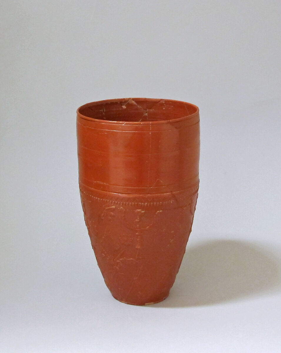 Terracotta beaker, Terracotta, Roman 