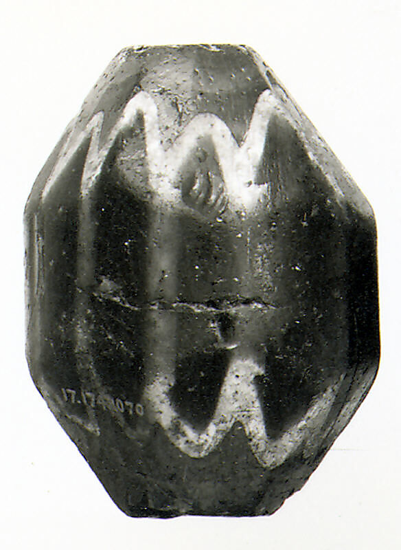 Glass chevron bead, Glass, Venetian