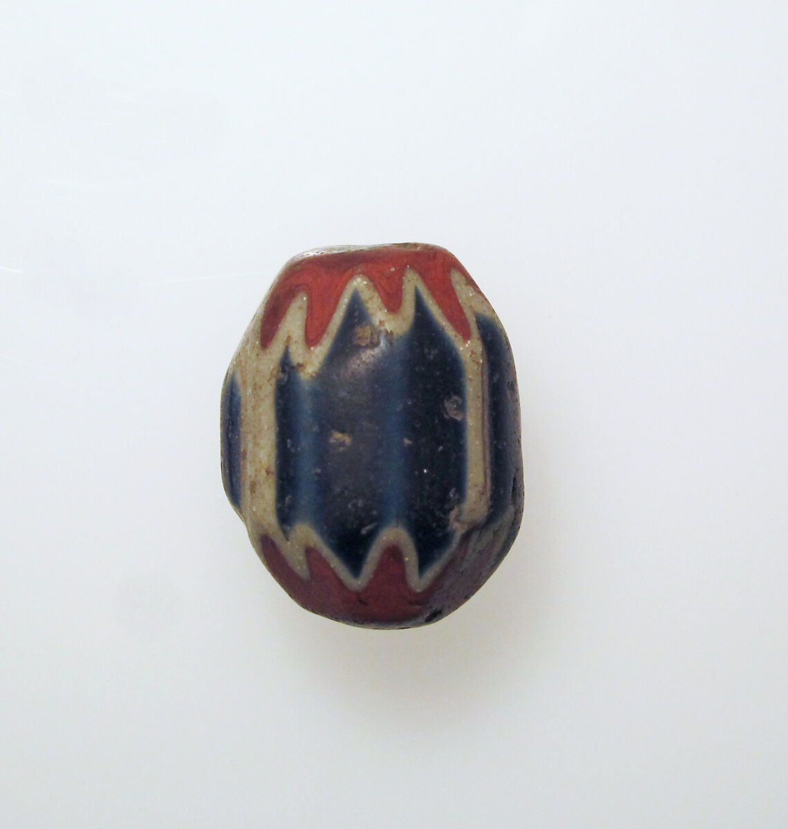 Glass chevron bead, Glass, Venetian 