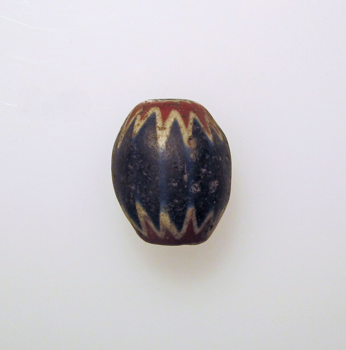 Glass chevron bead, Glass, Venetian 