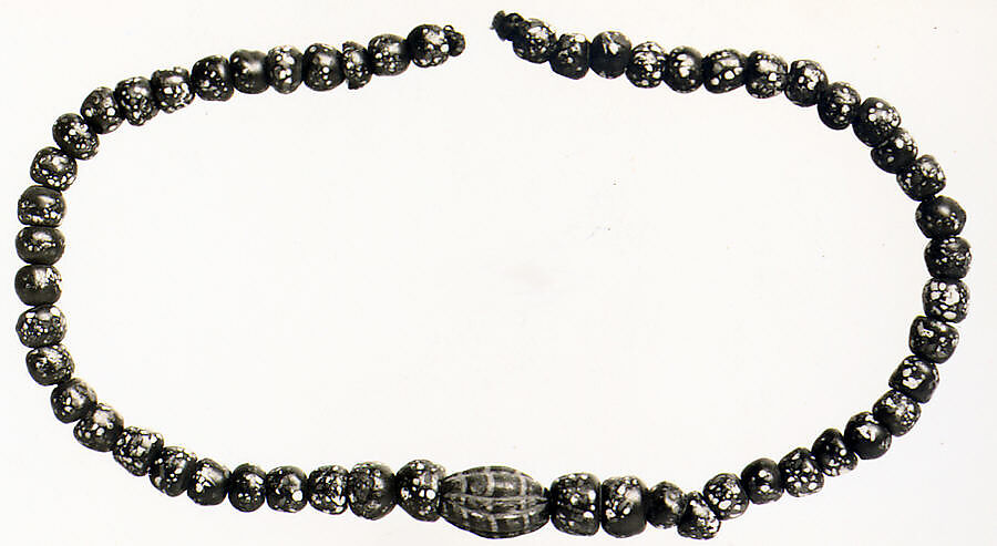 Necklace with 54 millefiori beads, Glass