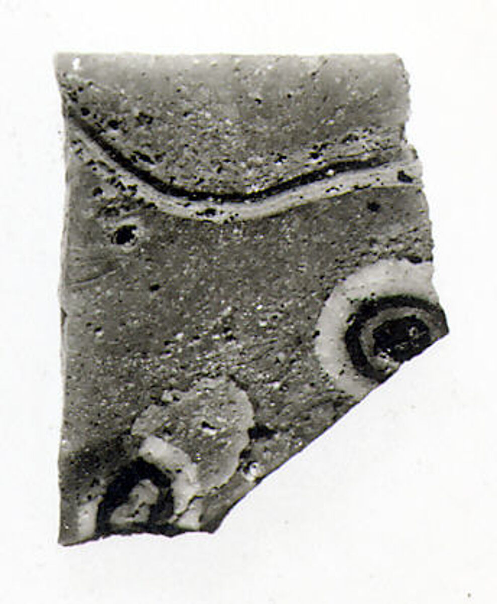 Glass mosaic inlay fragment, Glass, Greek, Ptolemaic or Roman, Egyptian