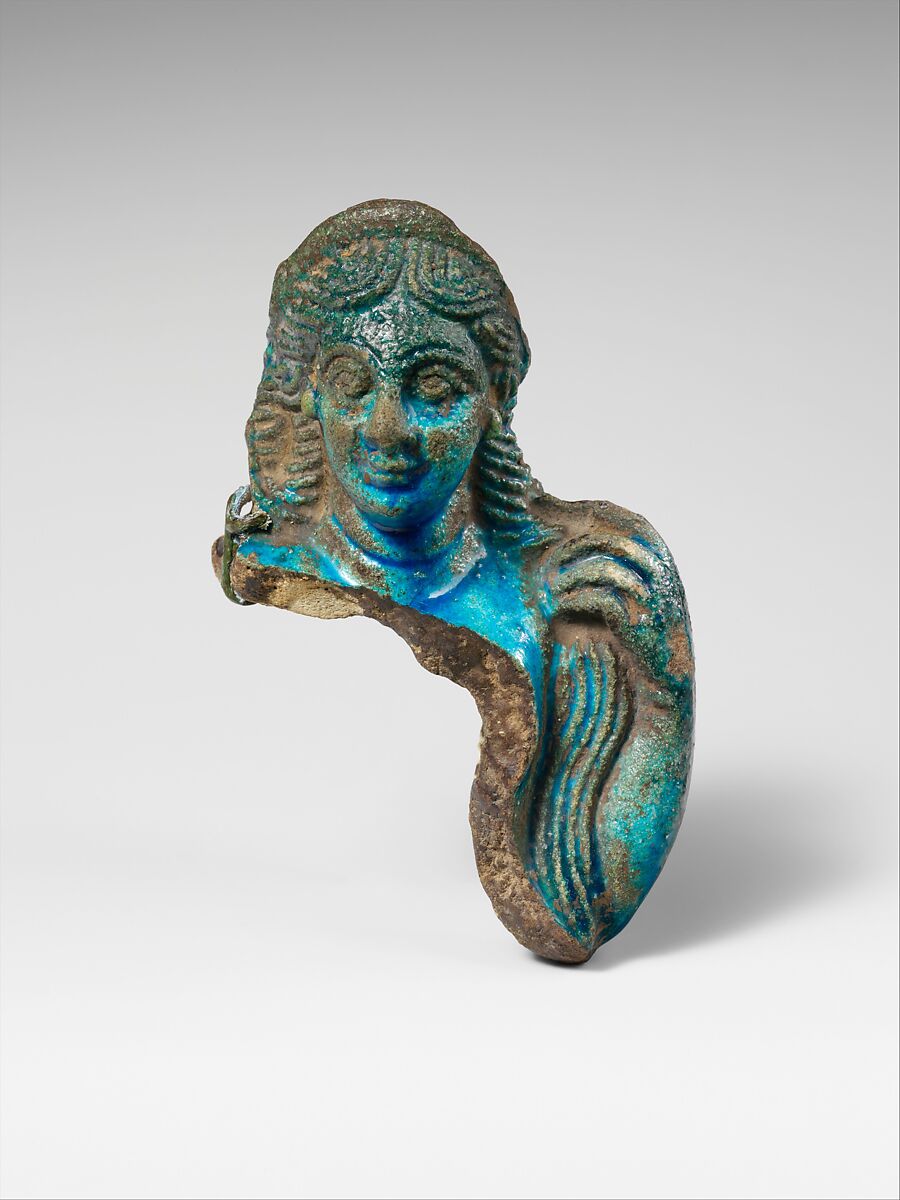 Faience statuette fragment of Venus, faience, Roman 