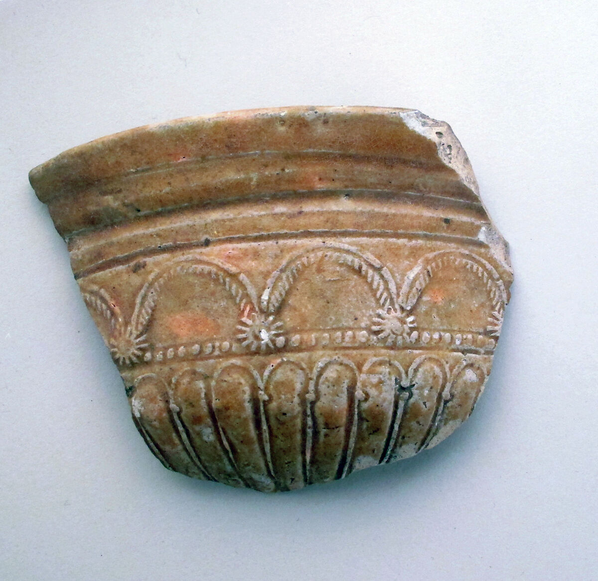 Vase fragment, Terracotta, Roman 