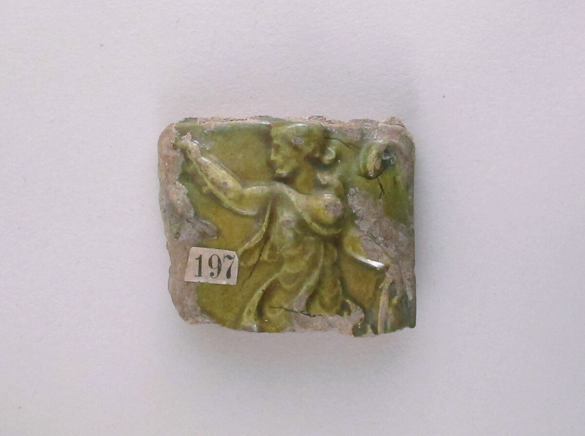 Vase fragment, Terracotta, Roman 