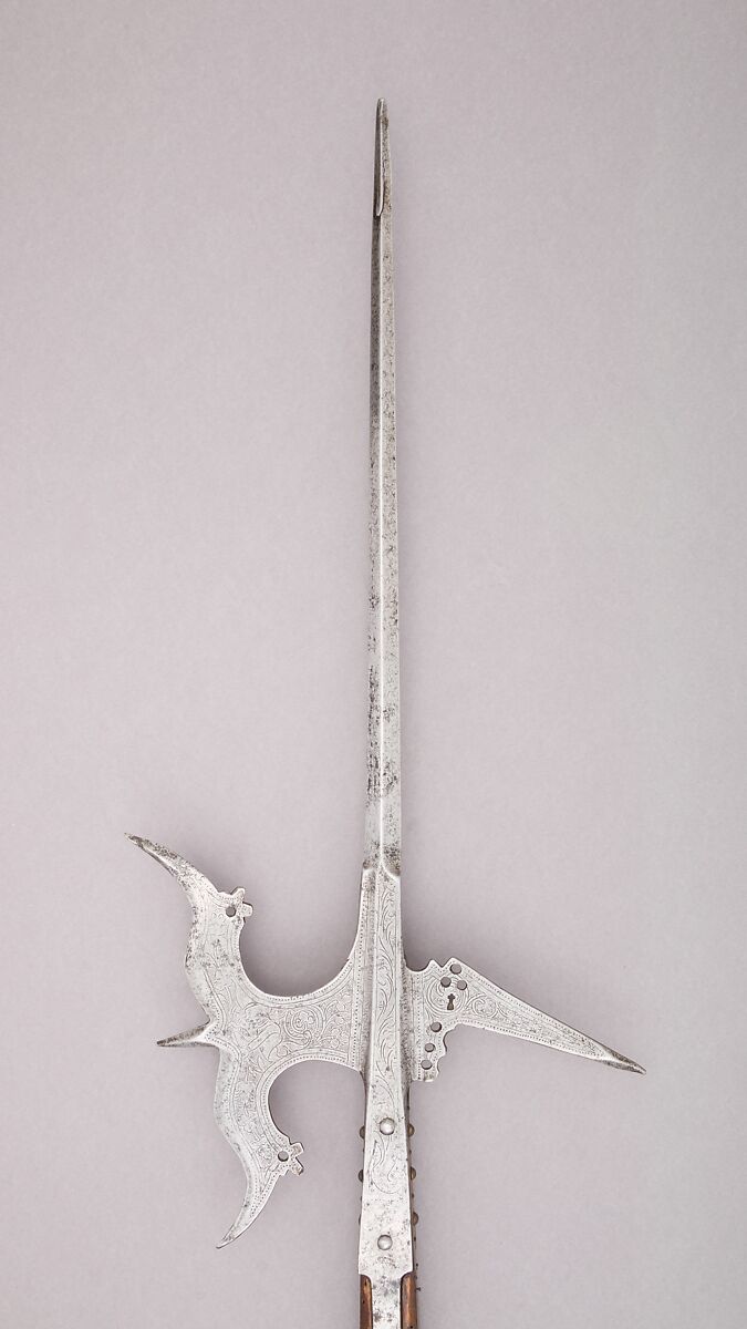 Halberd, Steel, wood, textile, Italian, Venice 