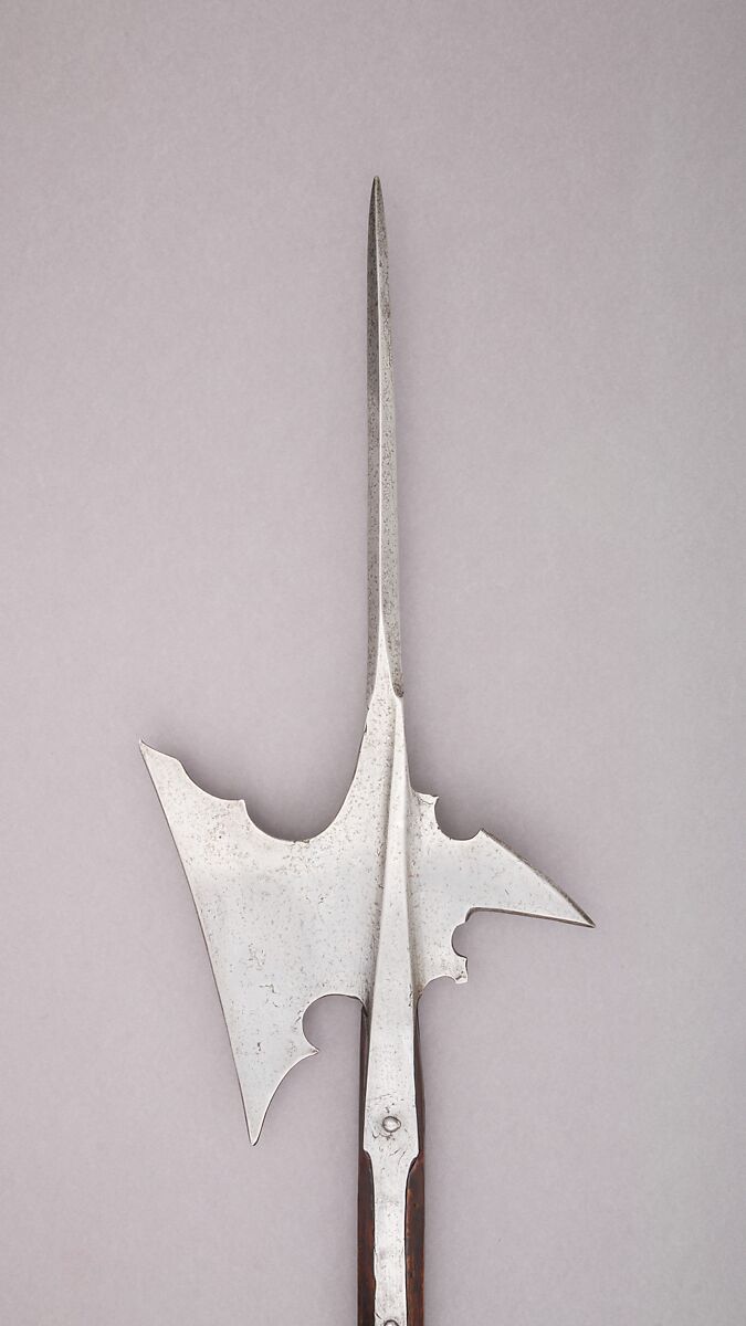 Halberd, Steel, wood, probably German 