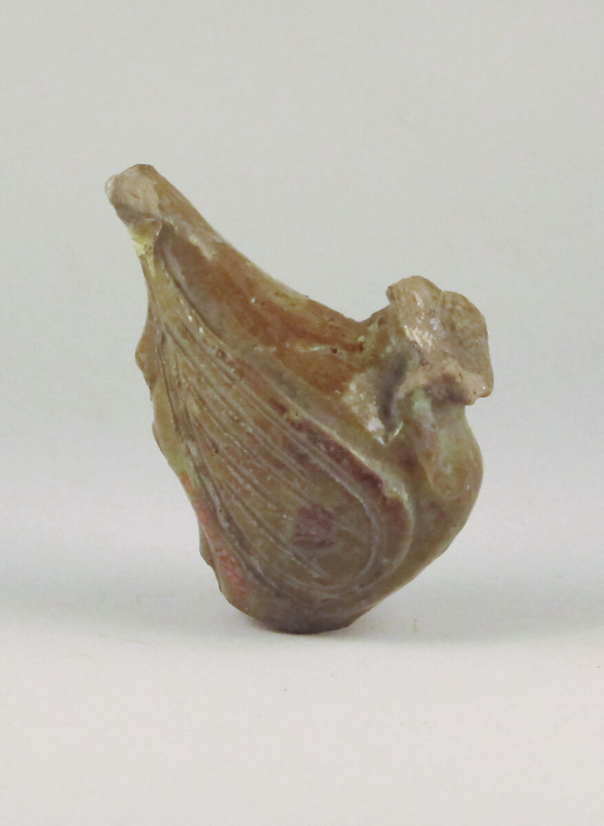 Statuette of a bird, fragmentary, Terracotta, Roman 