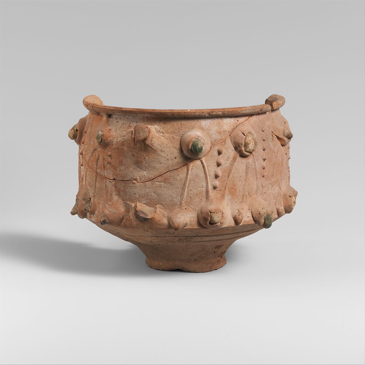 Fragmentary terracotta cup, Terracotta, Roman 