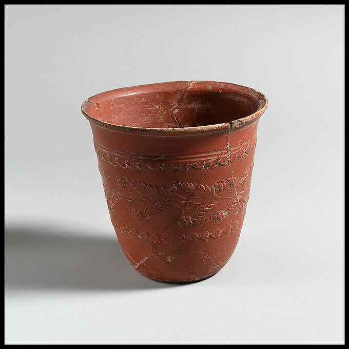 Terracotta cup, Terracotta, Roman