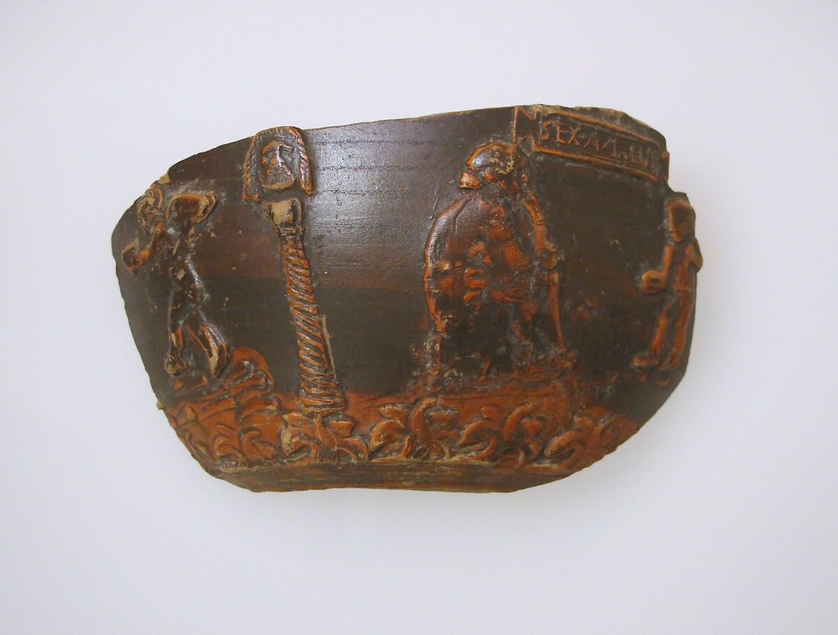Terracotta bowl fragment, Terracotta, Roman