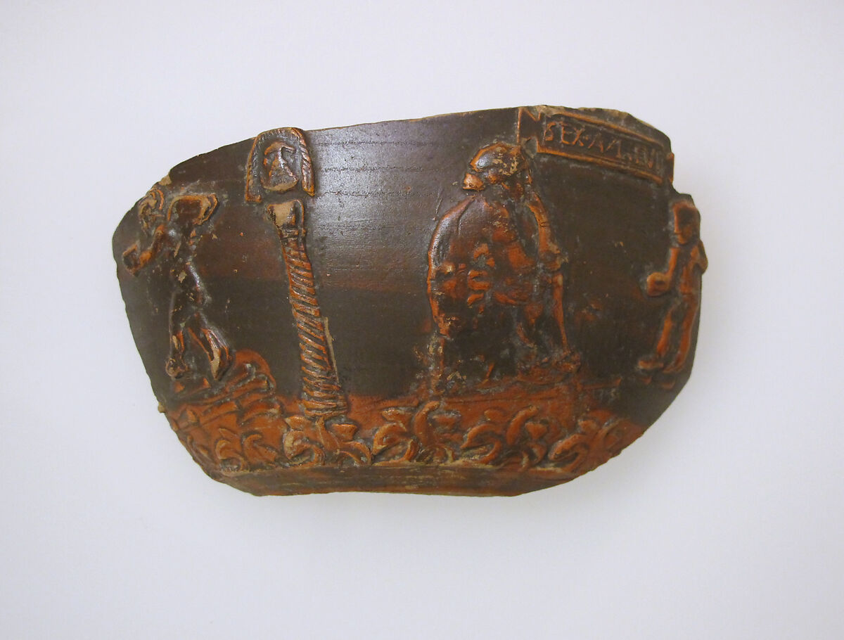 Terracotta bowl fragment, Terracotta, Roman 