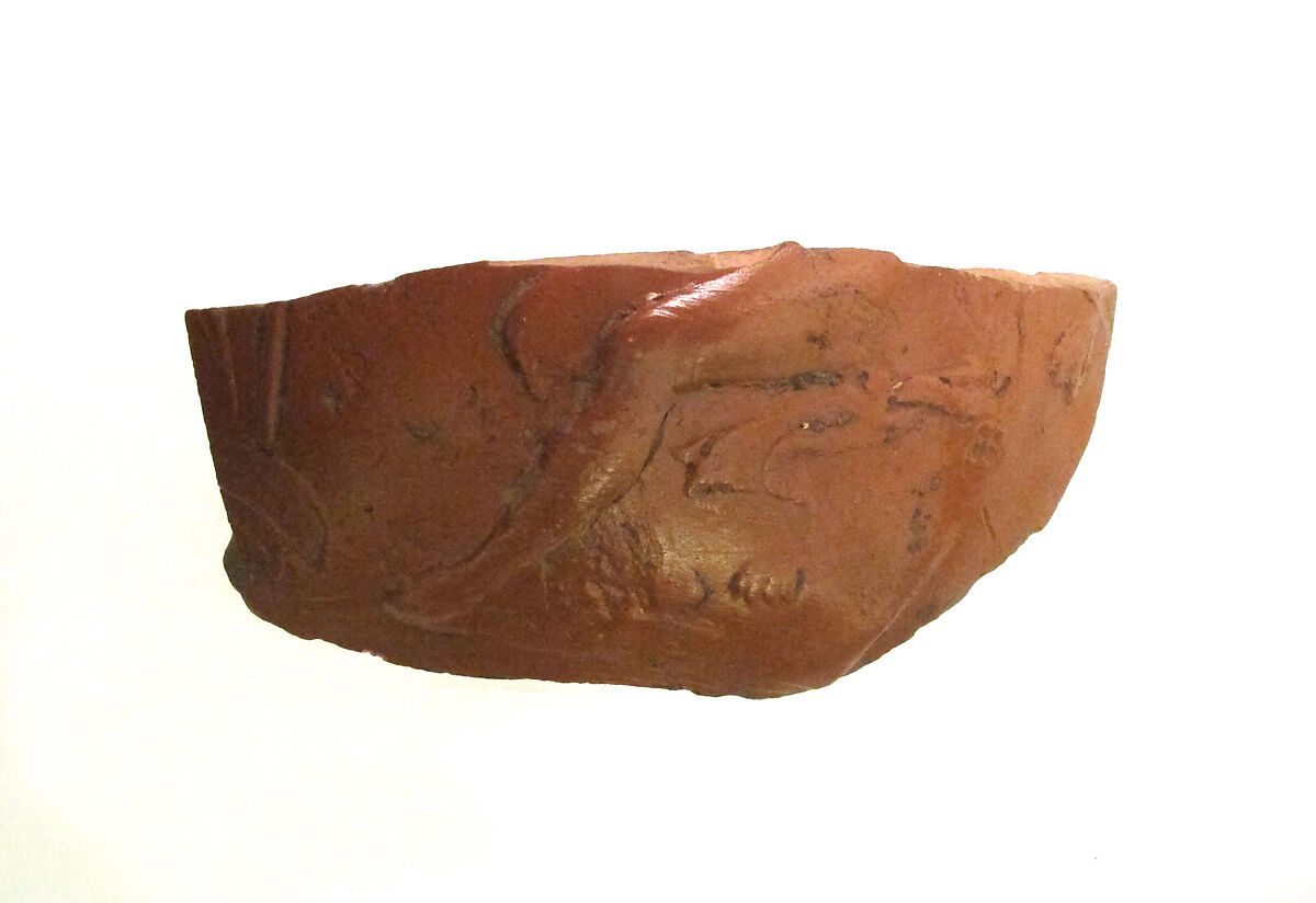 Vase fragment, Terracotta, Roman 