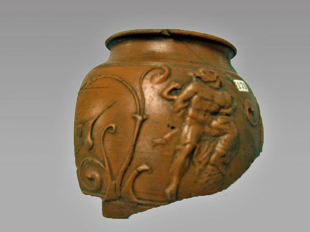 Vase fragment, Terracotta, Roman 