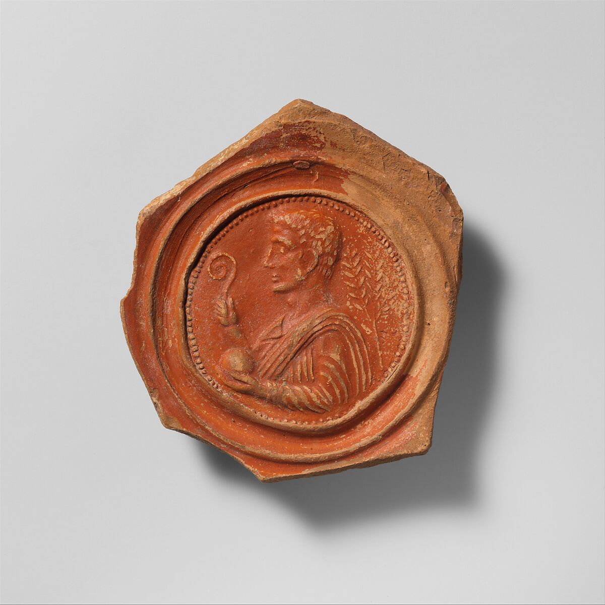 Terracotta bowl fragment, Terracotta, Roman 