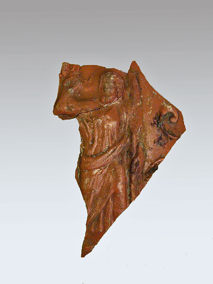 Vase fragment, Terracotta, Roman 