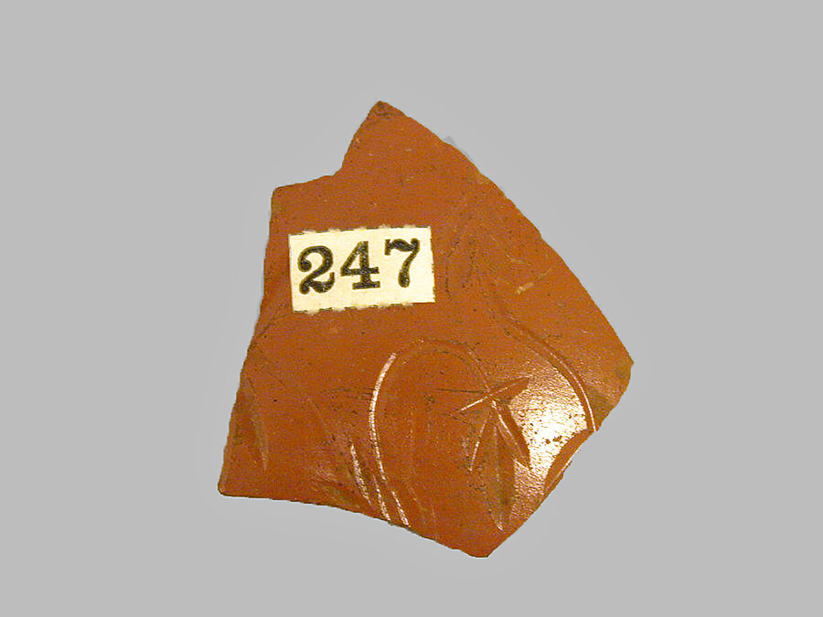 Vase fragment, Terracotta, Roman, Gaul 