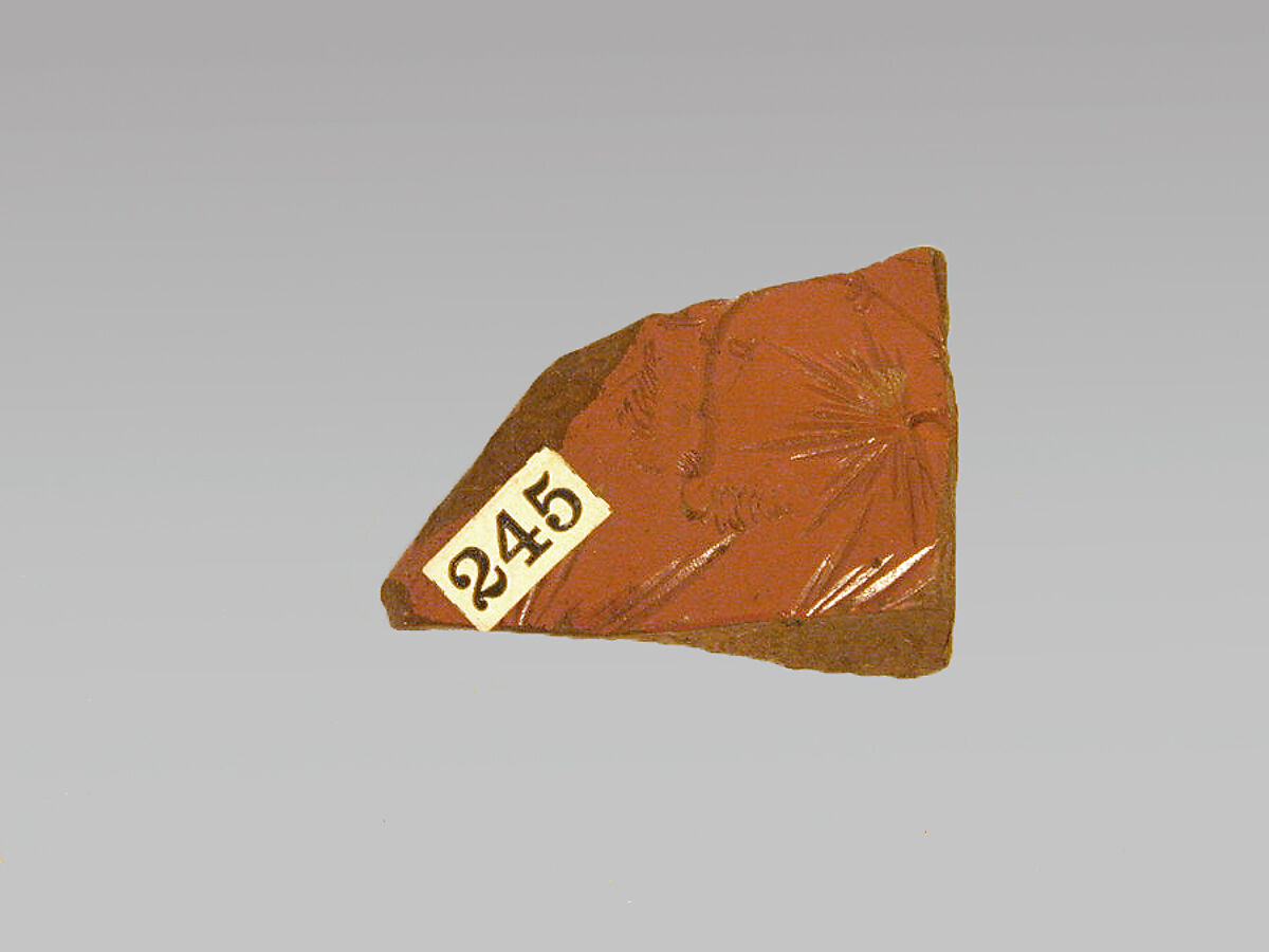 Vase fragment, Terracotta, Roman, Gaul 