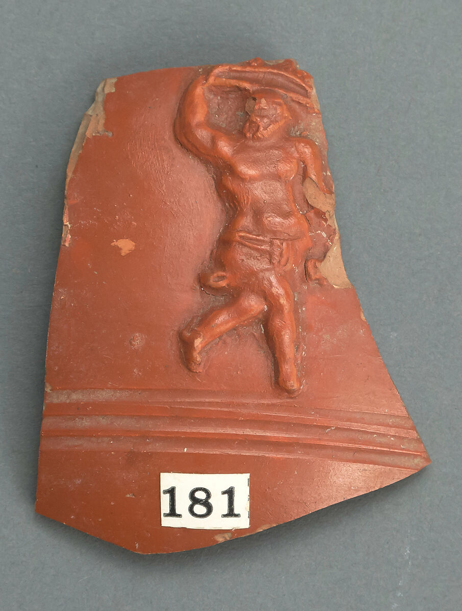 Vase fragment, Terracotta, Roman, Gaul 