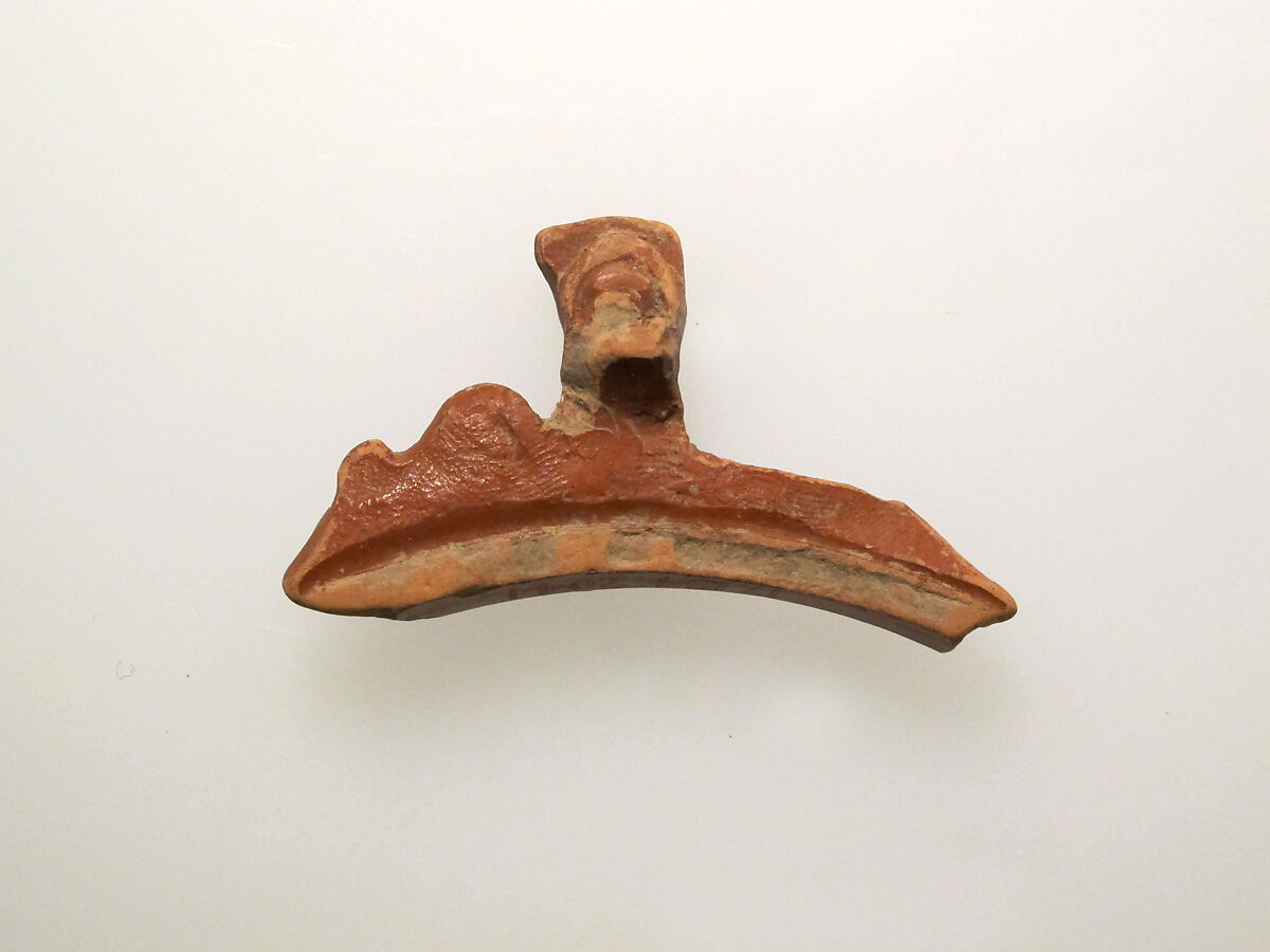 Vase fragment, Terracotta, Roman 