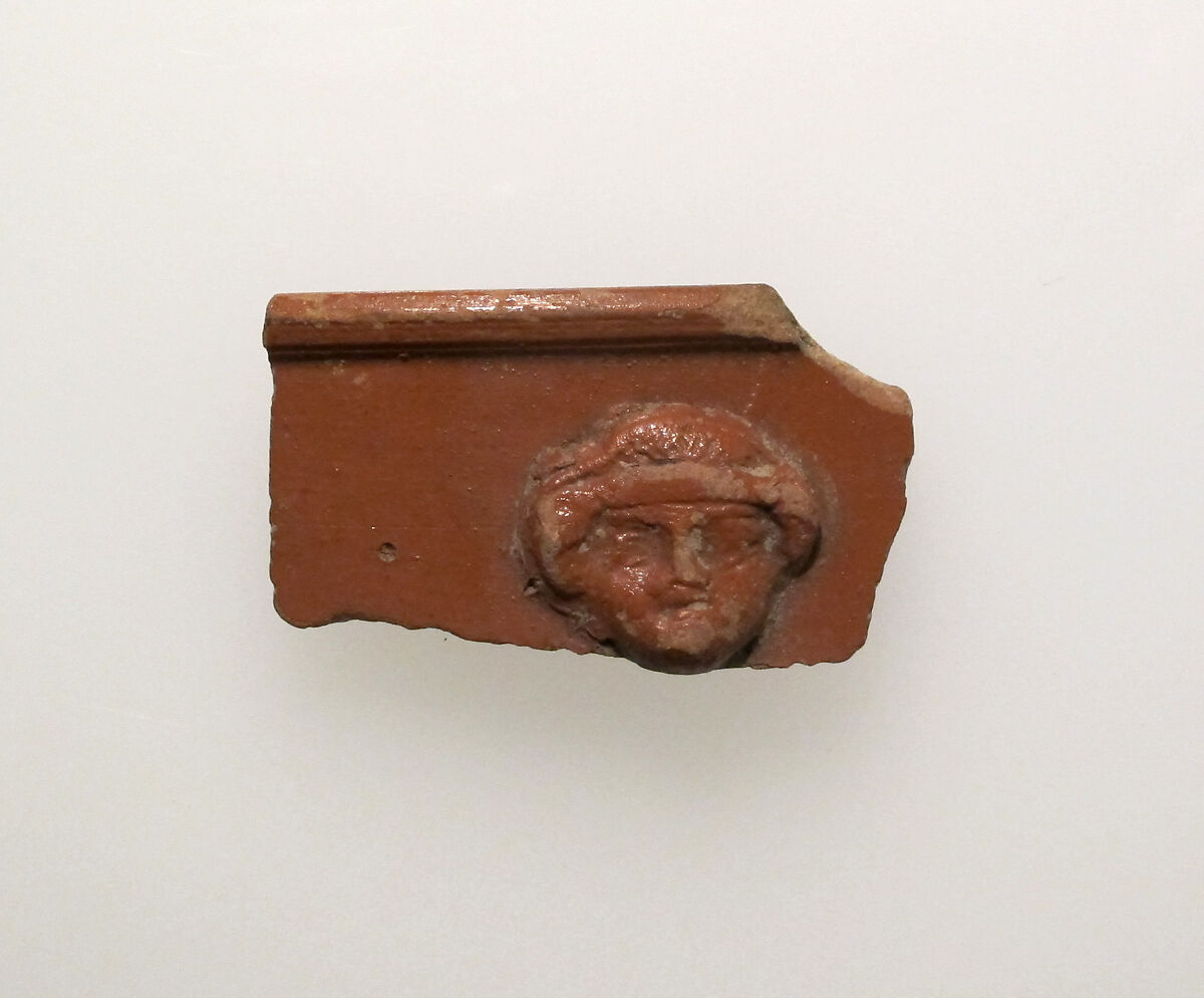 Vase fragment, Terracotta, Roman 