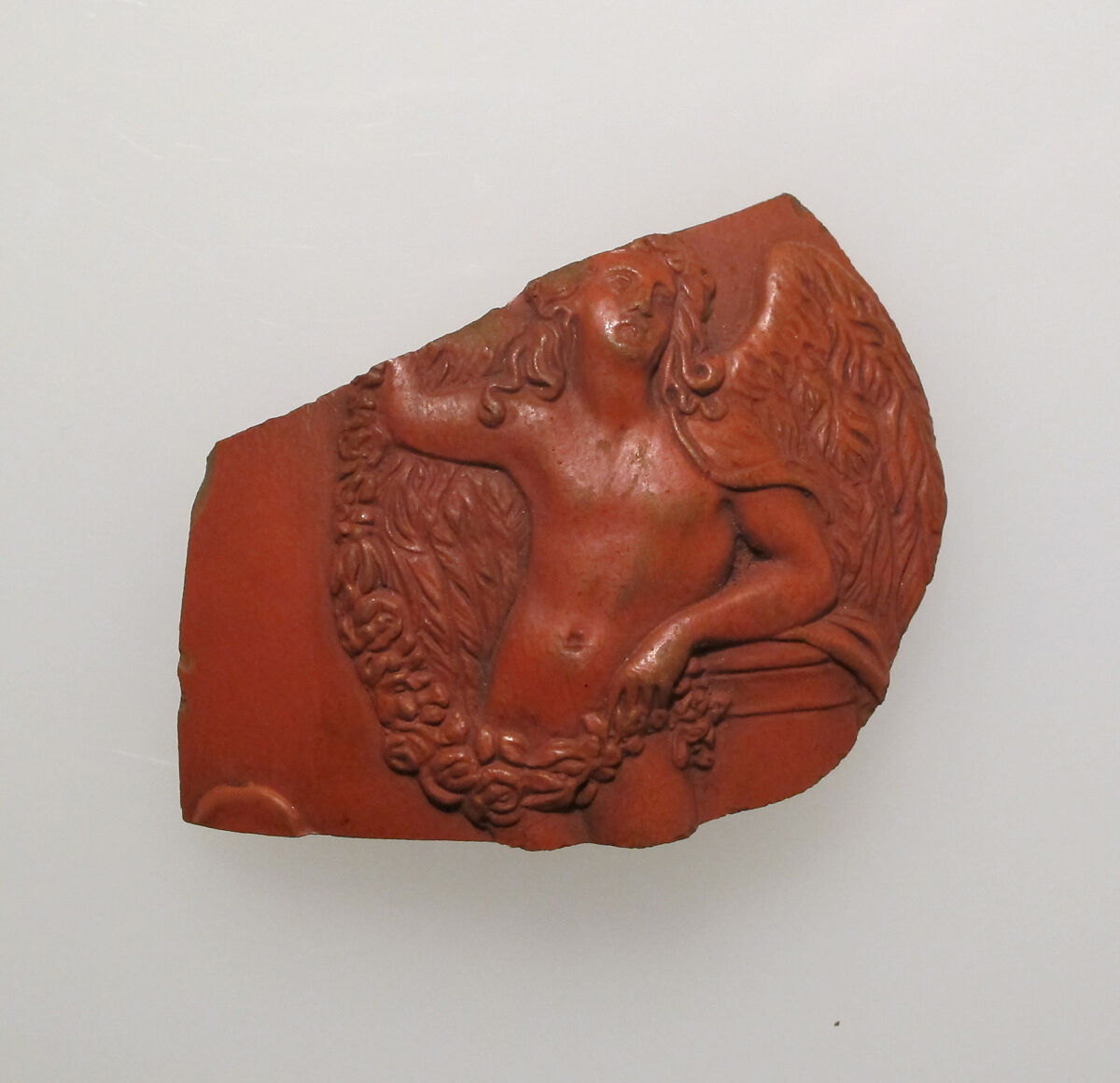 Vase fragment, Terracotta, Roman 