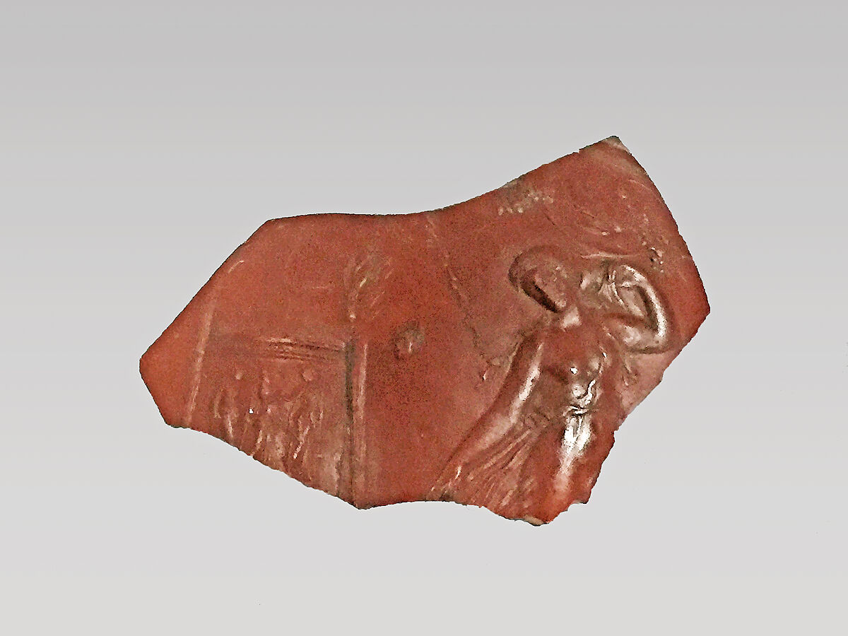 Vase Fragment, Terracotta, Roman 