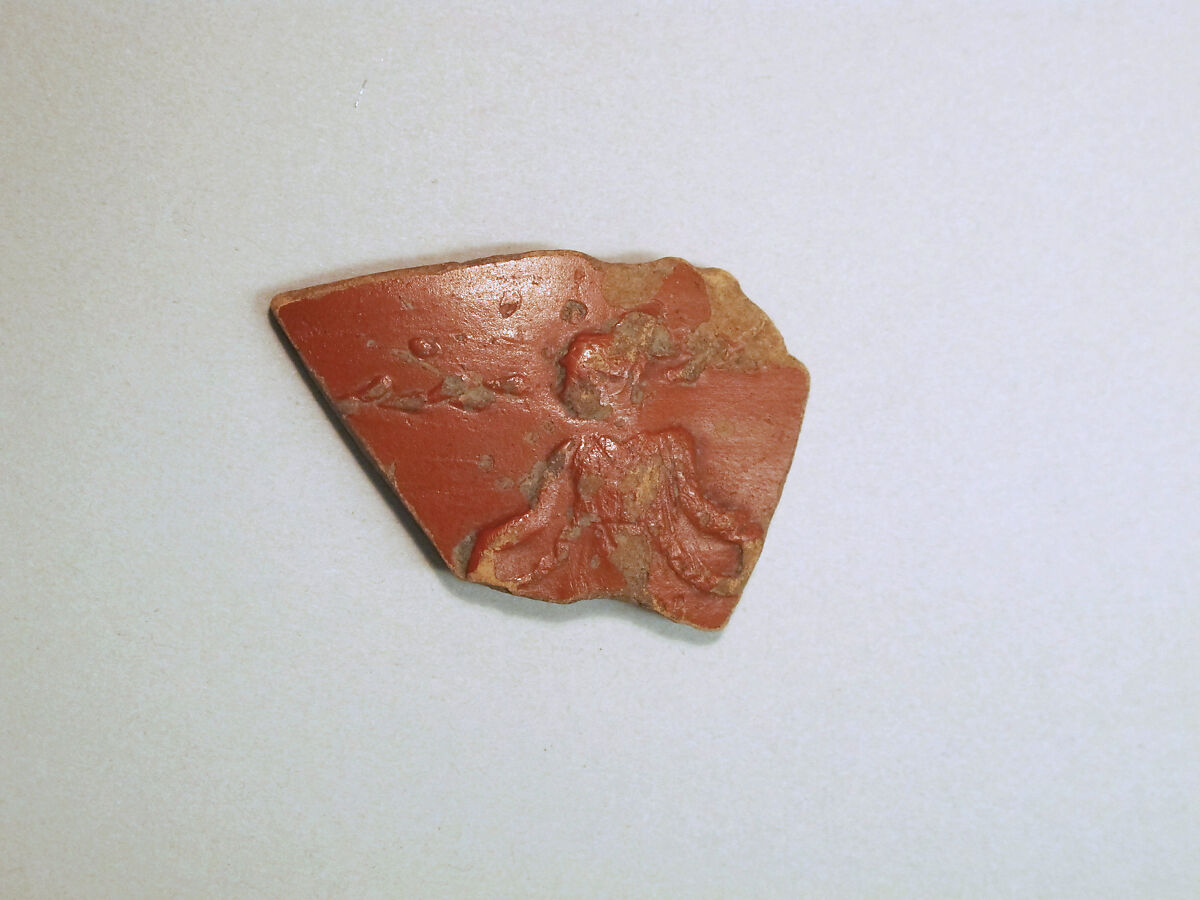 Vase fragment, Terracotta, Roman 