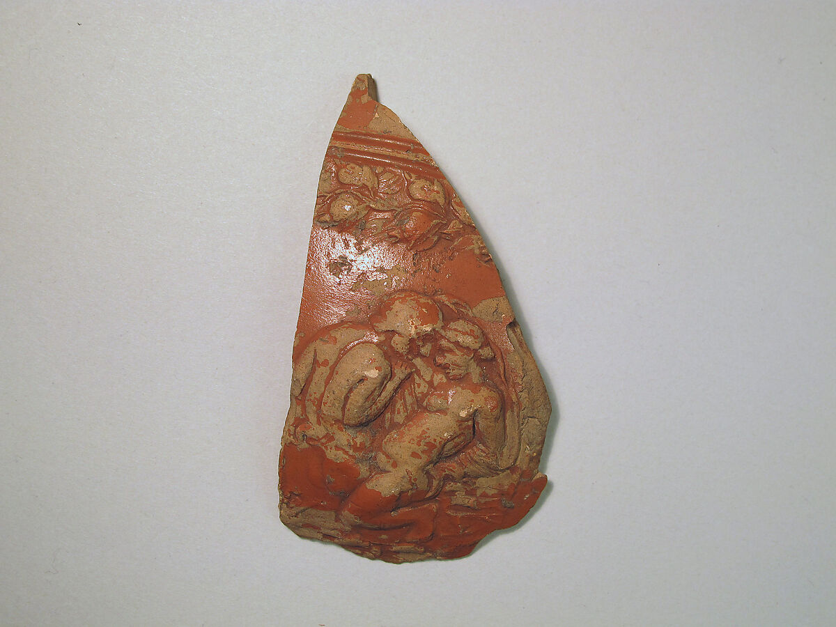 Terracotta bowl fragment, Terracotta, Roman 